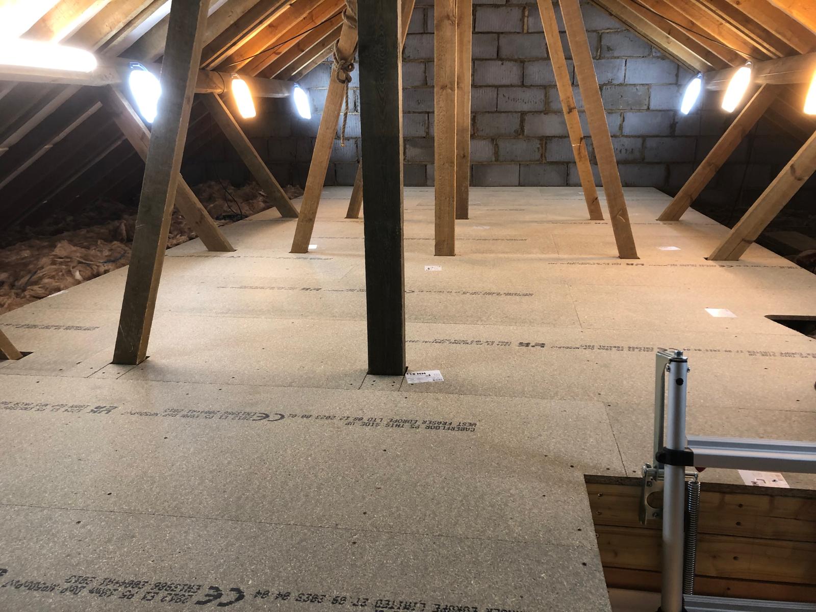 A close up of a wooden stair case